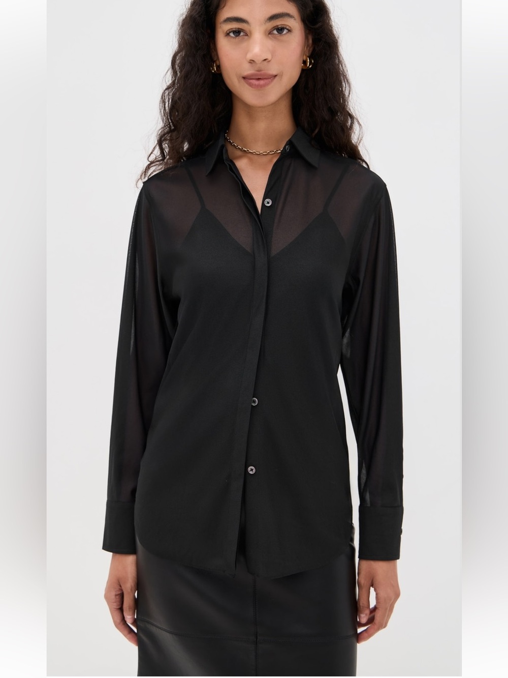 La Ligne Sheer Button Down